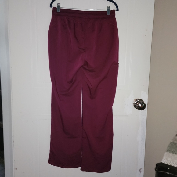 Scrubstar Drawstring Scrub Pants Stretch Burgundy Red Size Medium - Picture 2 of 9